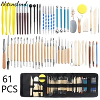 61pcs polymer clay tools ball stylus dotting tool modeling clay sculpting tools set rock painting kit for clay sculpture pottery