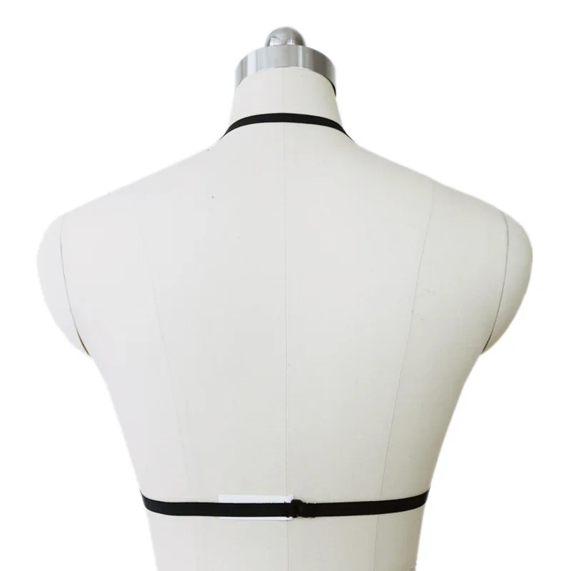 

Pentagram Body Harness Bra Chest Bondage Sexy Lingerie Caged Bra Gothic Punk Garter Belt Suspenders for Women