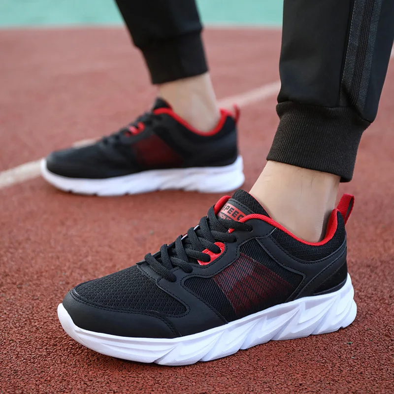 

New Men's Sport Shoes Leisure Breathable Mesh Running Shoes Fitness Travel Male Sneakers Cushioning Outdoor Workout Jogging