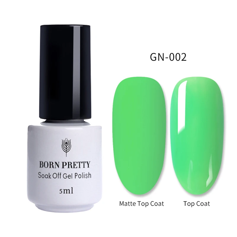 GN-002 BORN PRETTY матовое верхнее покрытие Цвет УФ-гель для ногтей впитывающийся УФ гель для ногтей лак для ногтей маникюр - Цвет: GN-002