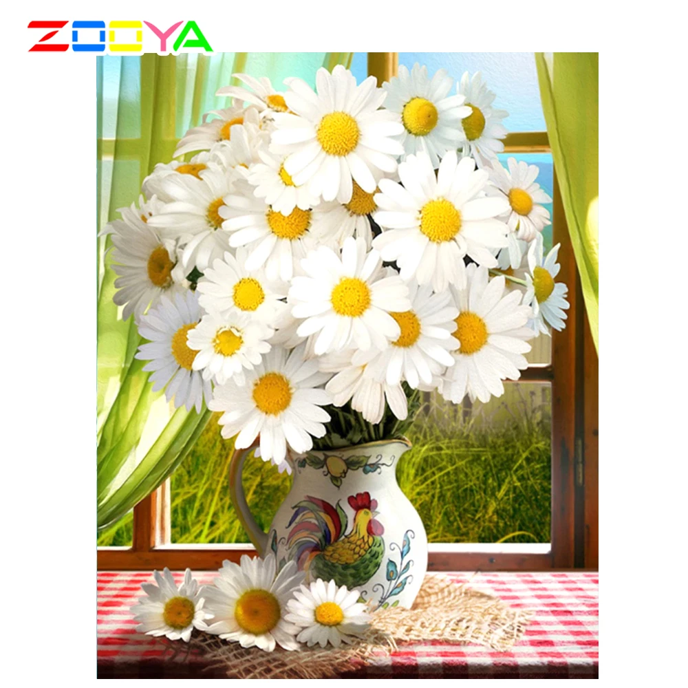 ZOOYA DIY 5D алмазная картина подсолнухи полная Алмазная Вышивка Цветы алмазы мозаика