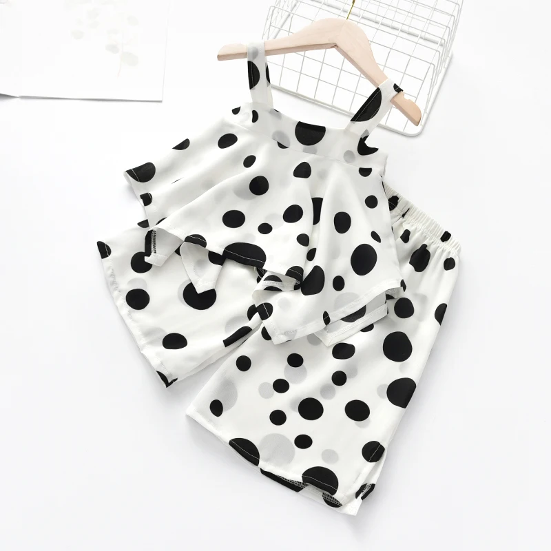 2 шт. Детский комплект из топа на подтяжках и брюк с широкими штанинами|Комплекты