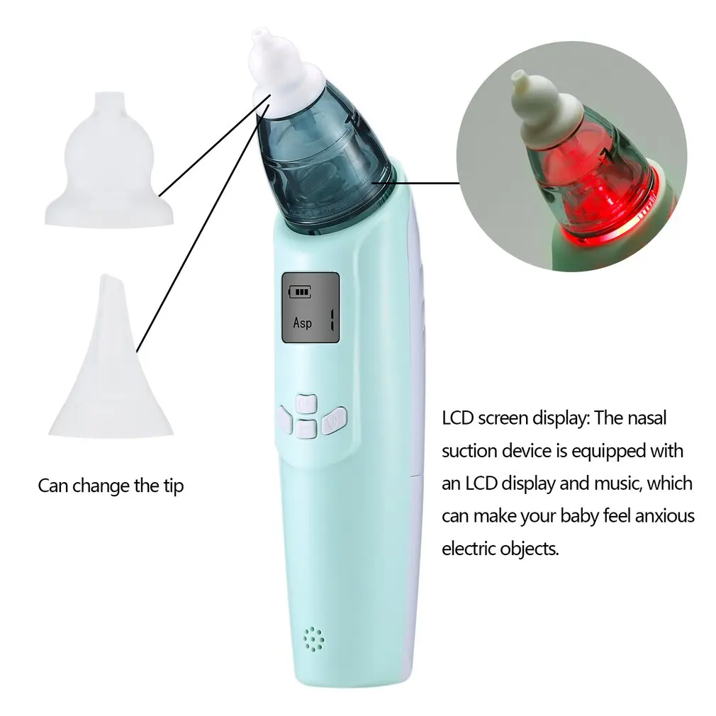Электрическое детское носовое всасывающее устройство на батарейках с