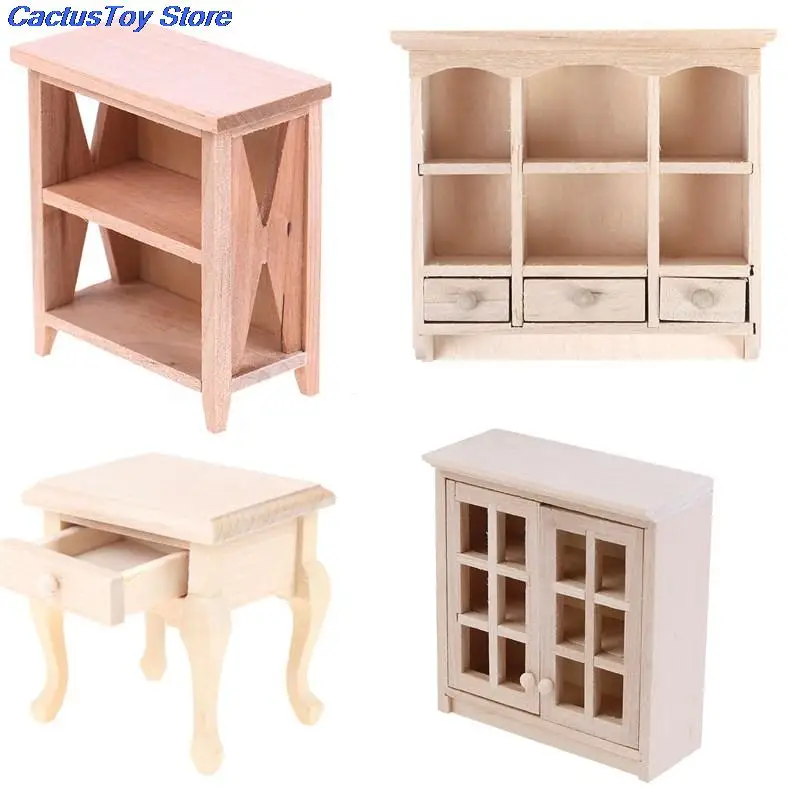 

Hot Sale Cabinet Model Chest Cupboard Shelf White Cabinet Kitchen Dining Display Display Doll House Kitchen Dollhouse Accessory