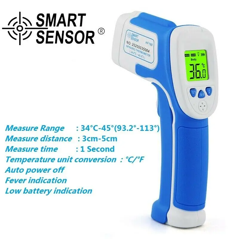 Мути фуция ребенка/взрослых Цифровой термометр инфракрасный Лоб тела пистолет