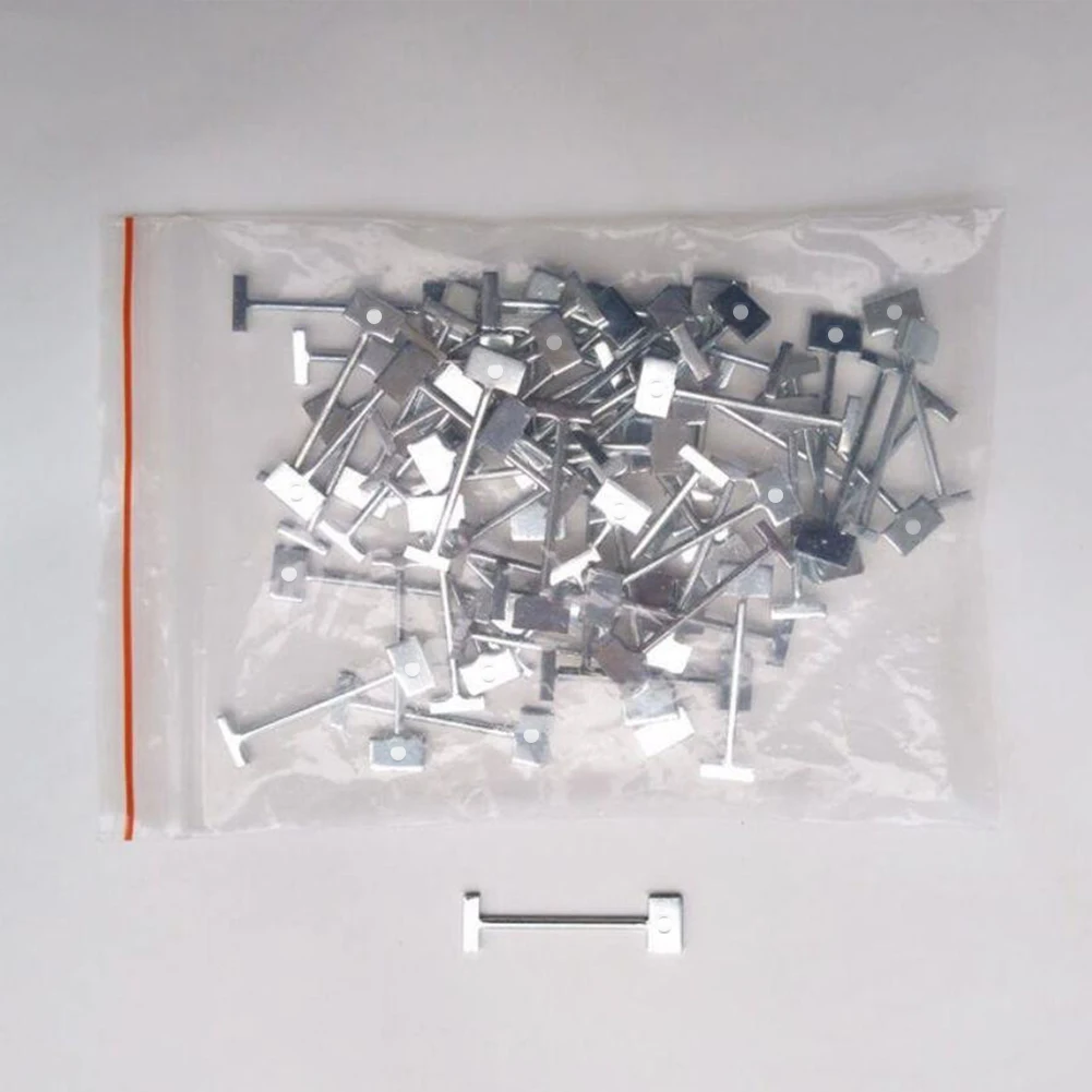 

100pcs Leveler T-shaped Steel Needle, Used for Floor and Brick Leveling System Tools, Laying floor tiles Steel Needle Hand Tools