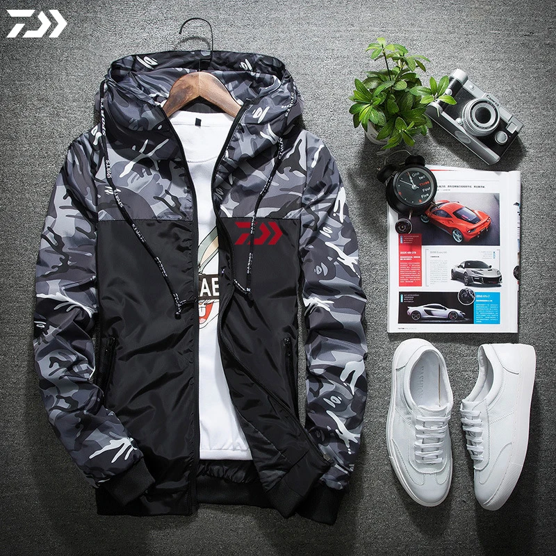 Мужская куртка спортивная для рыбалки на открытом воздухе с капюшоном рубашки