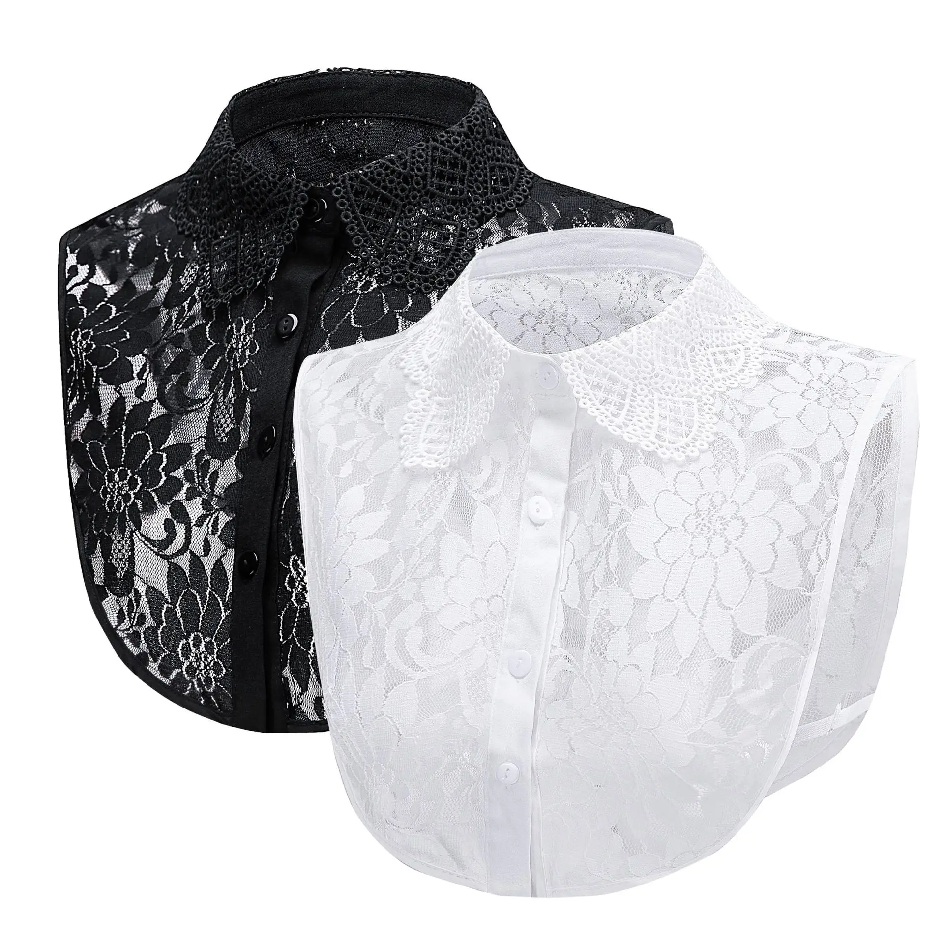 Linbaiway винтажный цветочный кружевной съемный фальшивый воротник для женщин