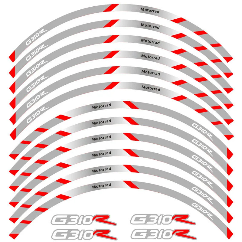 12 шт. светоотражающие полосы на колесо для Мотоцикла BMW G310R|Наклейки и стикеры| |