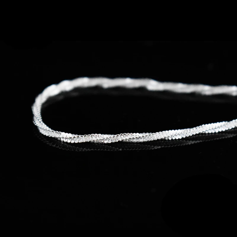 Женский скрученная волна браслет из стерлингового серебра 925 пробы с изящным