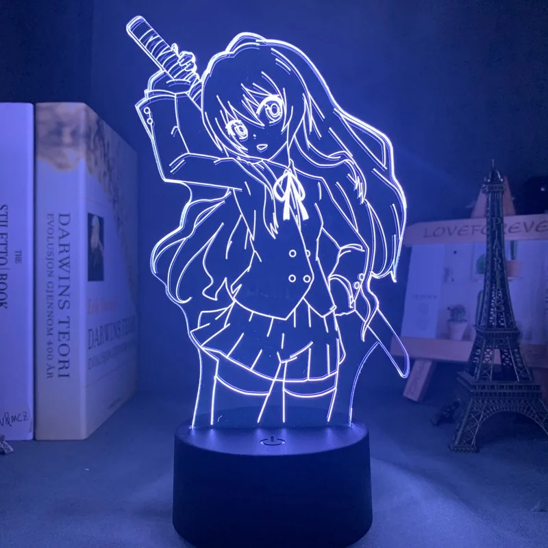 

Anime Led Night Light Toradora Taiga Aisaka for Bedroom Decor Gift Colorful Nightlight Anime Waifu 3d Lamp Taiga Aisaka Toradora