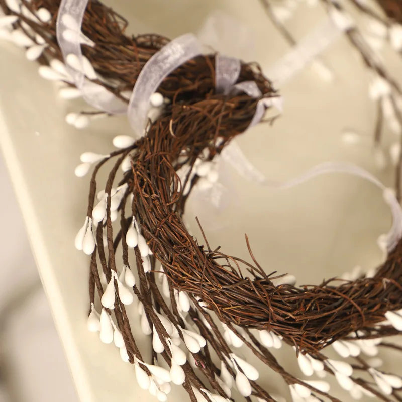 Искусственный венок в форме сердца для входной двери окна свадьбы вечеринки