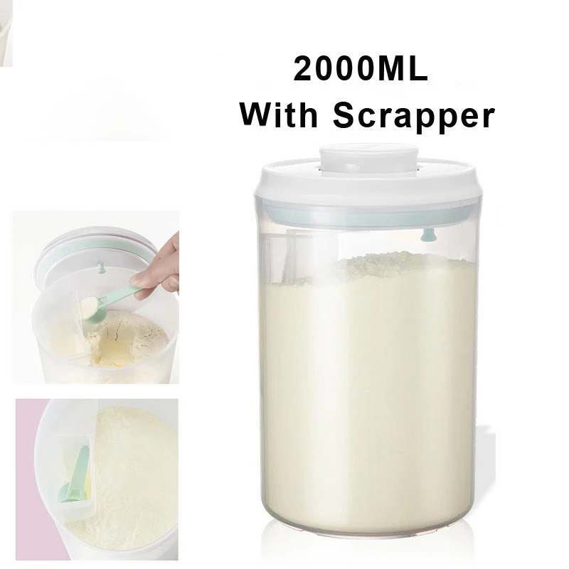 2000 мл герметичный контейнер для сухого молока со скребком диспенсер без