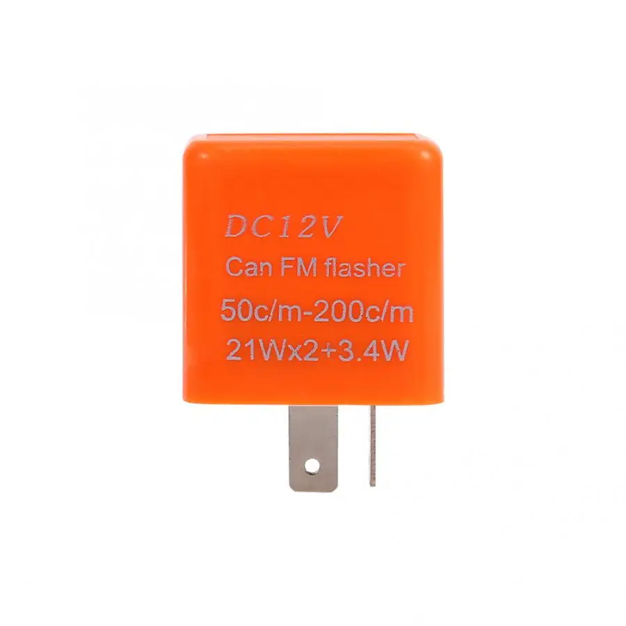 12V 2 Pin Universal Adjustable Flasher Relay Waterproof LED Turn Signal Indicator Black Orange | Автомобили и мотоциклы