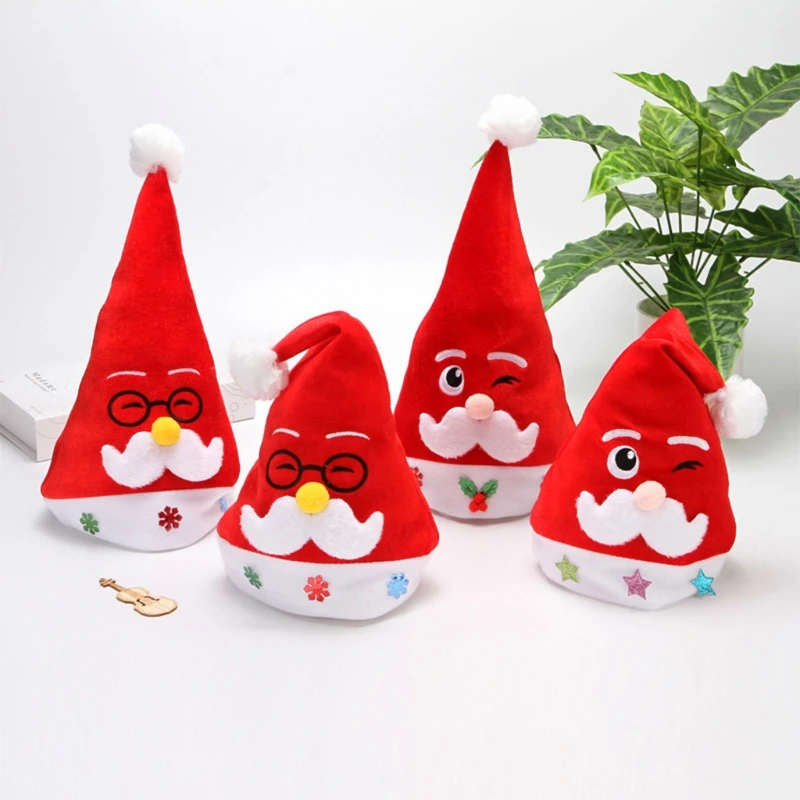 

Velvet Santa Hat Comfortable Red Christmas Hat for Christmas Party Fit for Adult