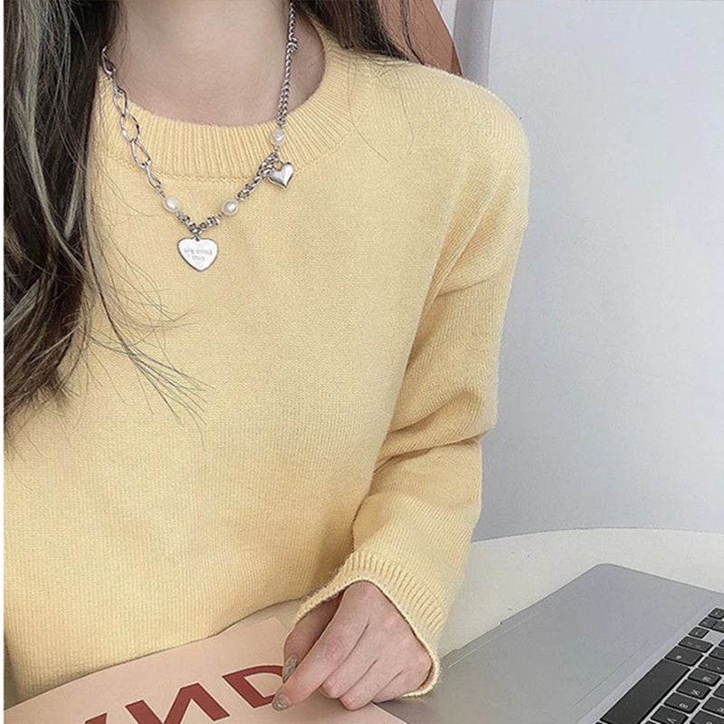 Женское суперизысканное роскошное ожерелье в форме сердца регулируемое