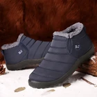 Мужские зимние ботинки без шнуровки, теплые меховые зимние кроссовки, мужские зимние ботинки, водонепроницаемые ботильоны, мужская обувь, мужская обувь, обувь для снега 36-47