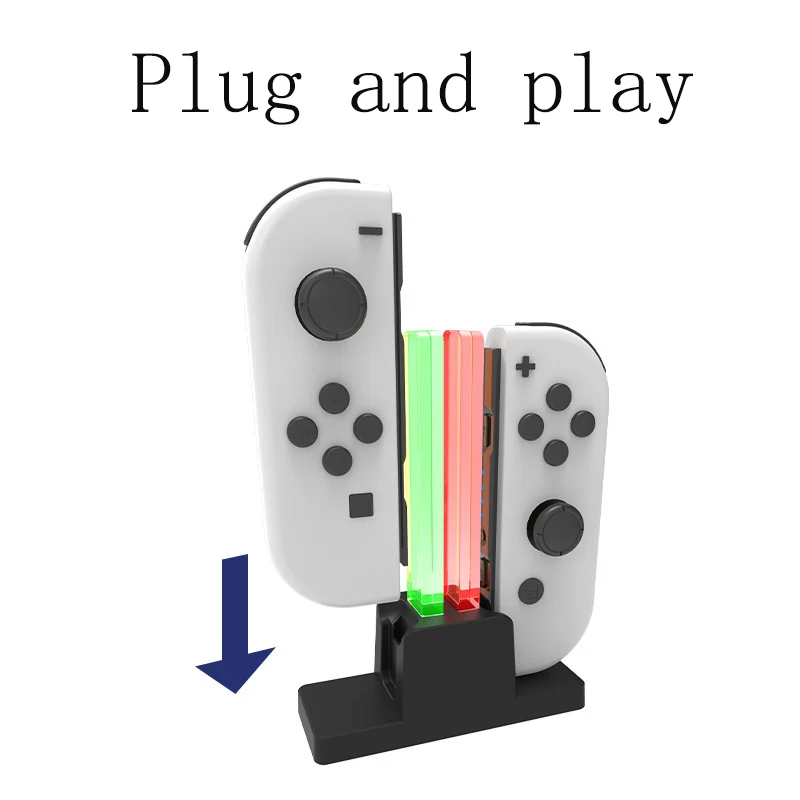 For Nintend Joy-con Controller Dual Charger Joystick Stand Holder LED for Nintendo Switch OLED NS Joycon Accessories | Электроника