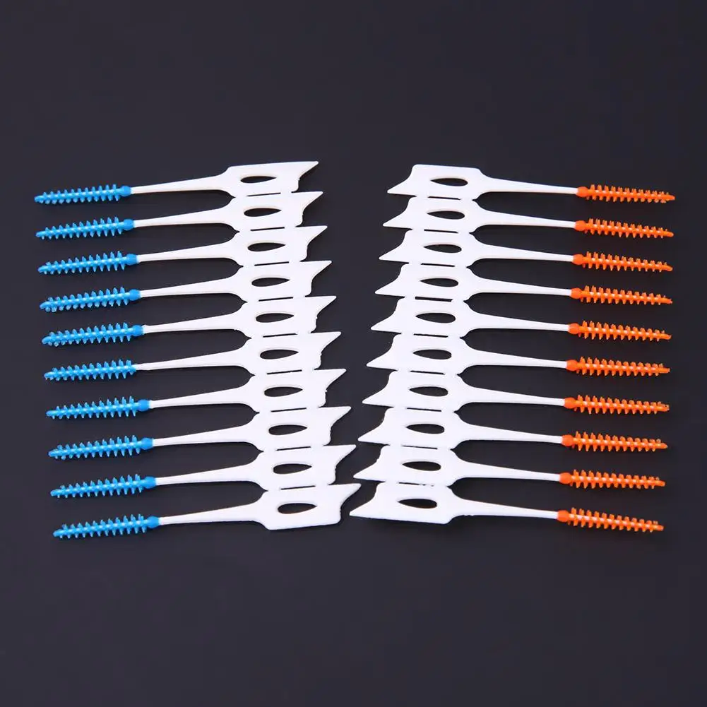 40 шт. межзубные зубные щетки эластичная Массажная жвачка зубочистка | Красота и