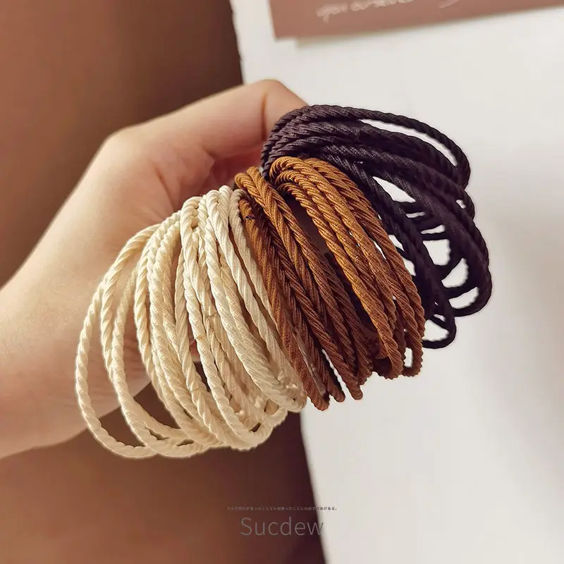 Women Headwear Leisure Solid Simple Students Ponytail Holder Female Hair Ties Korean Style Rubber Bands Accessories for Ladies |