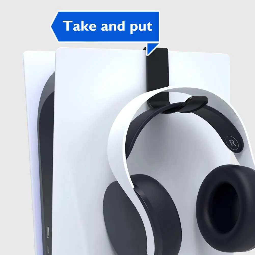 

2Pcs Headphone Stand Headset Controller Hanger Mount Console Hanging Bracket Headset Storage Earphone for PlayStation 5