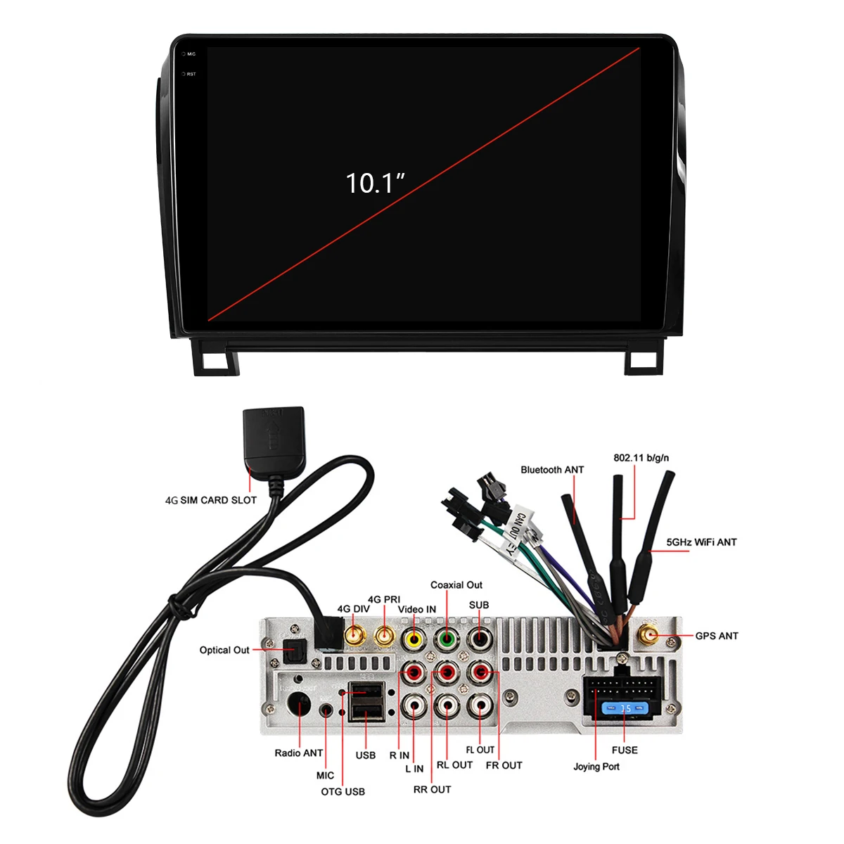 

Central Multimidia 1 din Autoradio Android 10 Car Radio Stereo 1280*720 Carplay 4G For Toyota Tundra 2007 2013 For Sequoia 2008+