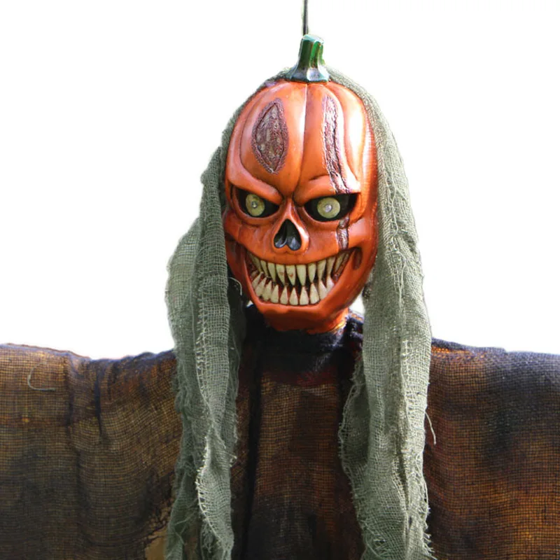 

Halloween Hanging Ghost Decorations Bar KTV Horror Whole Ang Props Voice Control Luminous Big Ghost Skull Ghost Toys