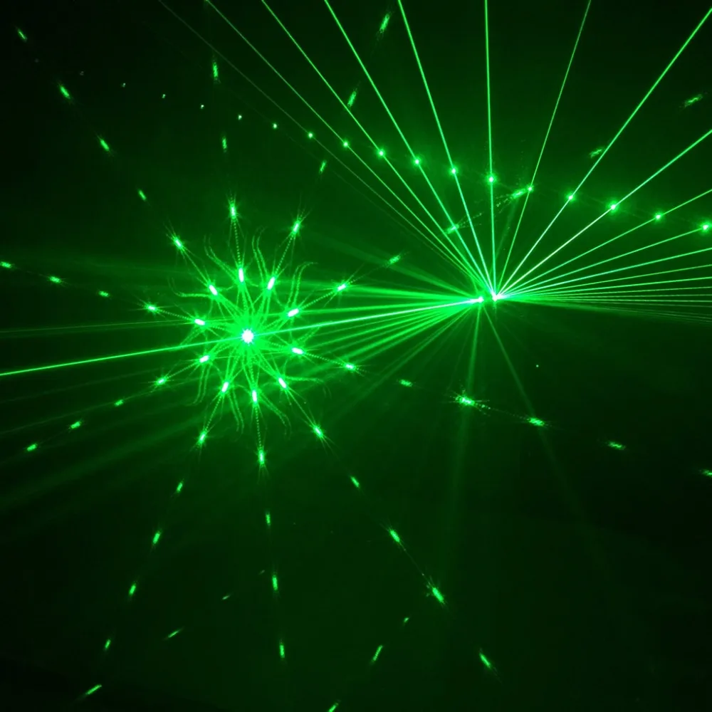 Лазерный проектор с 6 линзами RGB 24 шаблона и точечная матрица световые сети