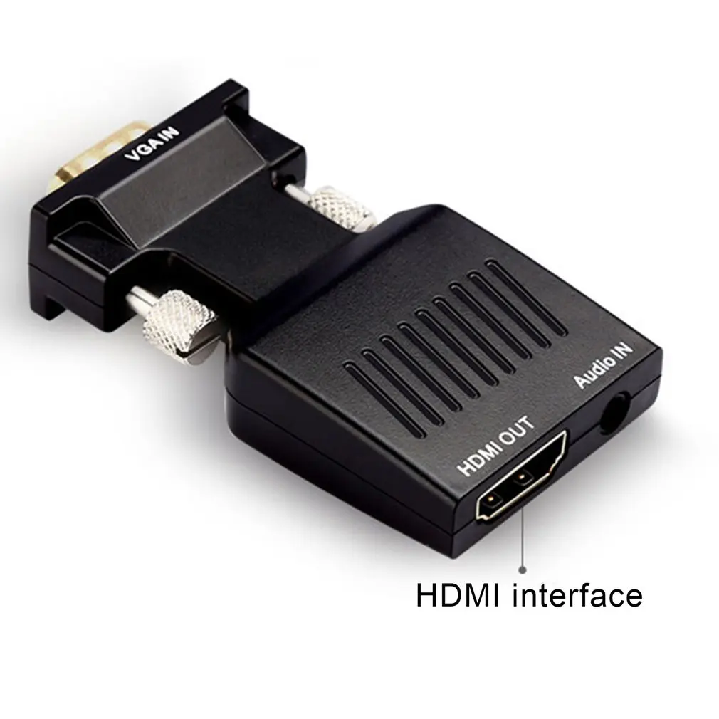 

VGA To HDMI-compatible Converter With Audio Full High Definition Adapter With Power Supply Video Output 1080P For PC Laptop