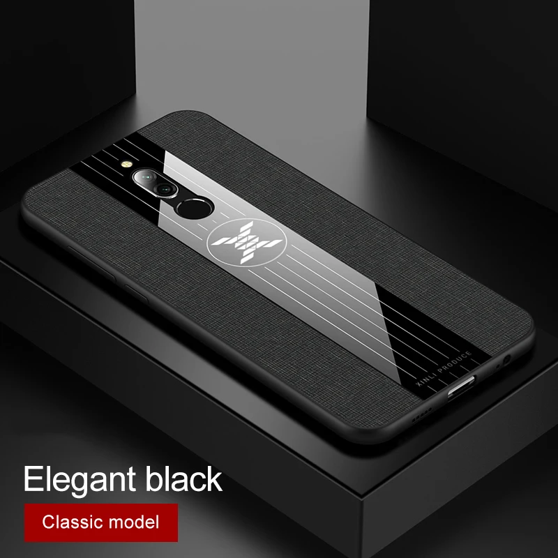Black No Ring Для Xiaomi Redmi 8 чехол Redmi8 кольцо держатель Ткань Твердый чехол Мягкая Рамка ткань чехол для телефона для Xiaomi Redmi 8A - Цвет: Black No Ring