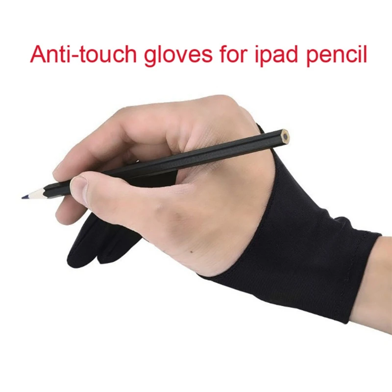 

2-Finger Tablet Drawing Anti-Touch Gloves for ipad Pro 9.7 10.5 12.9 Inch Pencil R91A