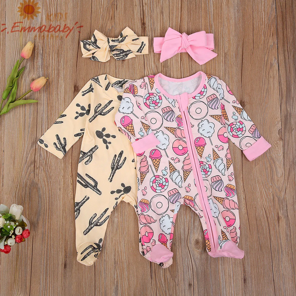 

Комбинезон для девочек 0-18 месяцев, с длинным рукавом, круглым воротником, открытым передом, цельный головной убор, розовый/абрикосовый