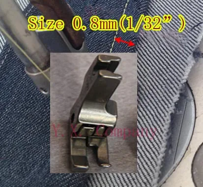 0.8 mm 1 шт Полностью стальная правая и широкая прижимная лапка CR 5/16E(8.0mm) для промышленной швейной машинки - Цвет: 0.8 mm