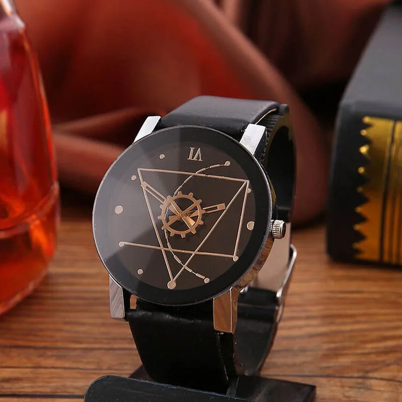 

Creative Personality Minimalist Leather Men Women Watches Analog Watch Casual Wristwatch J55