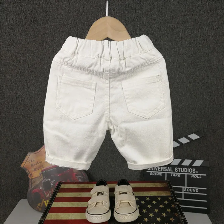 Новые модные джинсы для маленьких мальчиков короткие штаны шорты с дырками