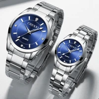 chenxi 2021 new couple watches waterproof quartz fashion rhinestone wristwatches for men women lady students clock zegarek meski