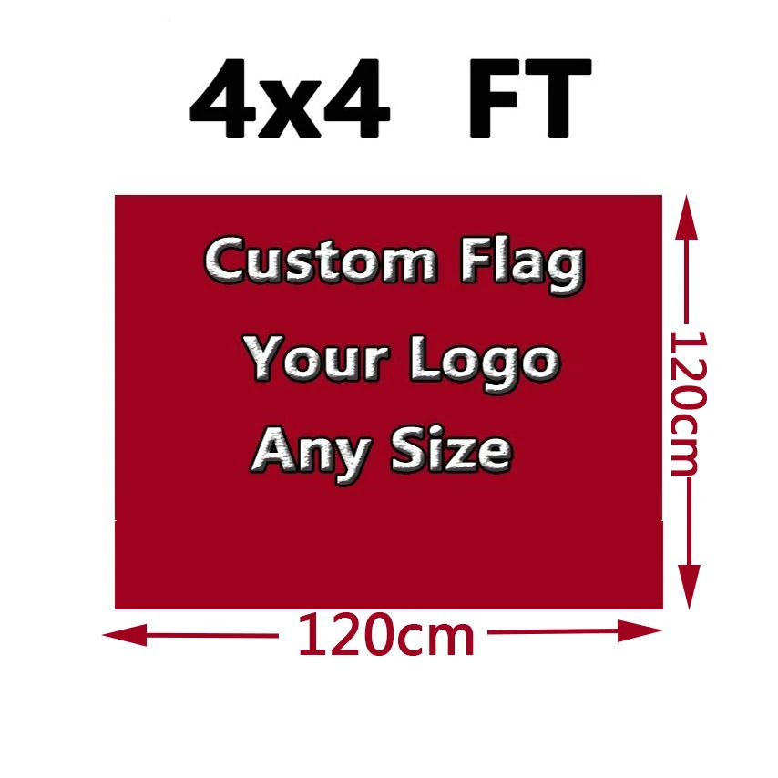 

Высокое качество пользовательские флаги 120x120 см свободный дизайн открытый полиэстер 4x4Ft реклама спортивные вечерние подарки украшение печ...