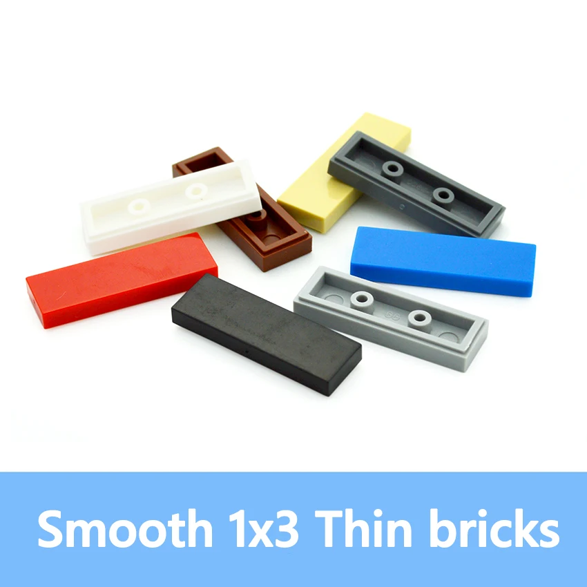 

DIY Building Blocks Thin Smooth 1x3 Dots Figure Educational Creative Toys For Children Compatible With Assembles Particles 63864