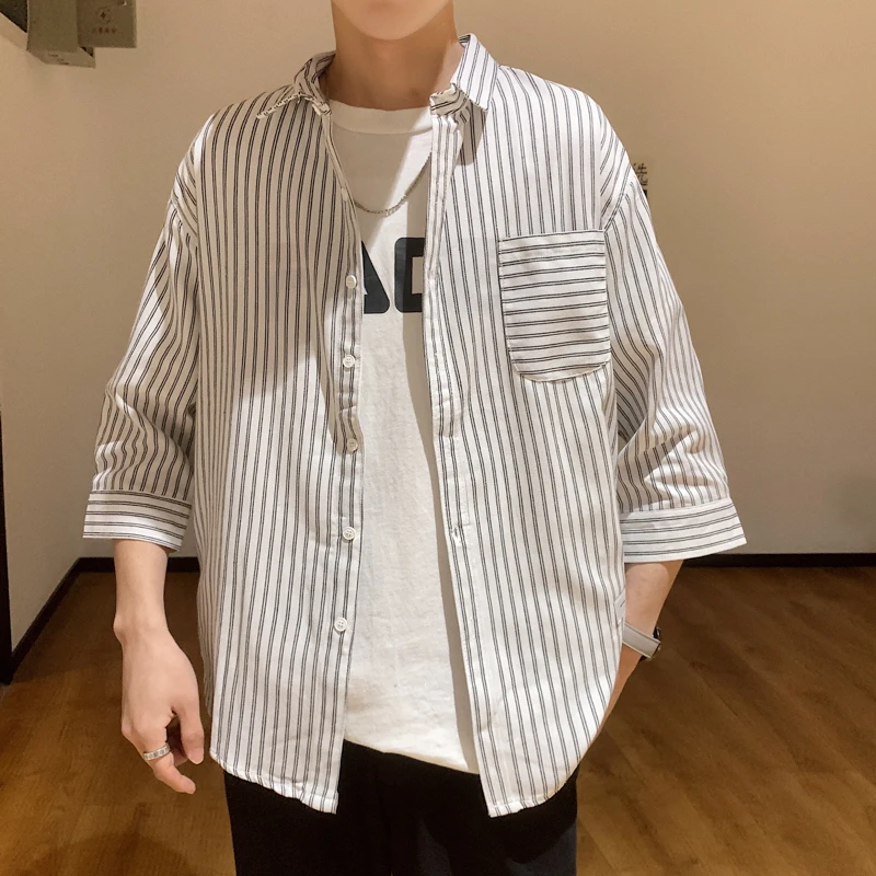 Весна Осень 2020 новый молодежный поп полосатый короткий рукав вышивка Модный