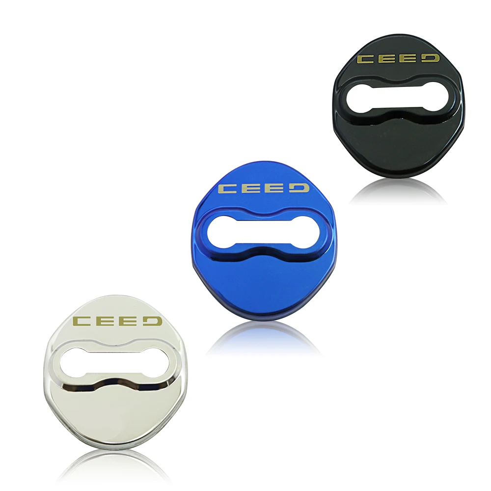 

LQY 4pcs Car metal interior modification Blue black silver for kia GT GT line ceed 2010-2020 2019 jd ed gt sw accessories