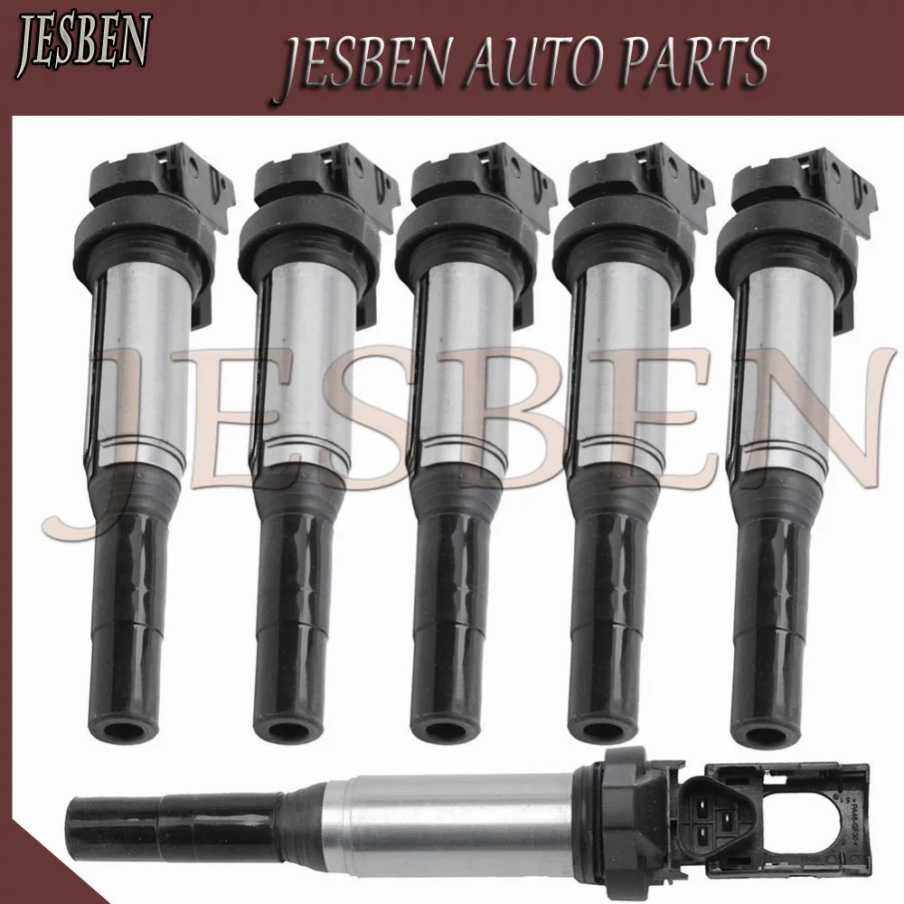 6 шт. катушки зажигания для BMW E81 F22 F23 E46 E90 F33 X3 E83 E66 No #12138616153 12137594596 0221504470 12137571643 C1795