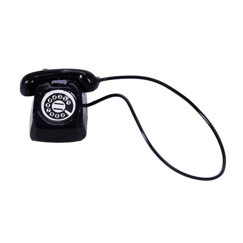 1:12 миниатюрный винтажный телефон с кукольным домиком |