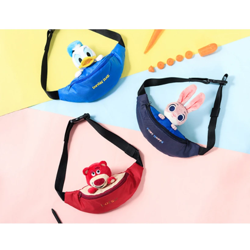 

Donald Duck Disney Waist Bag Student Wild New Blue Chest Bag Female Trend Ins Single Shoulder Printing Lotso Messenger Bag