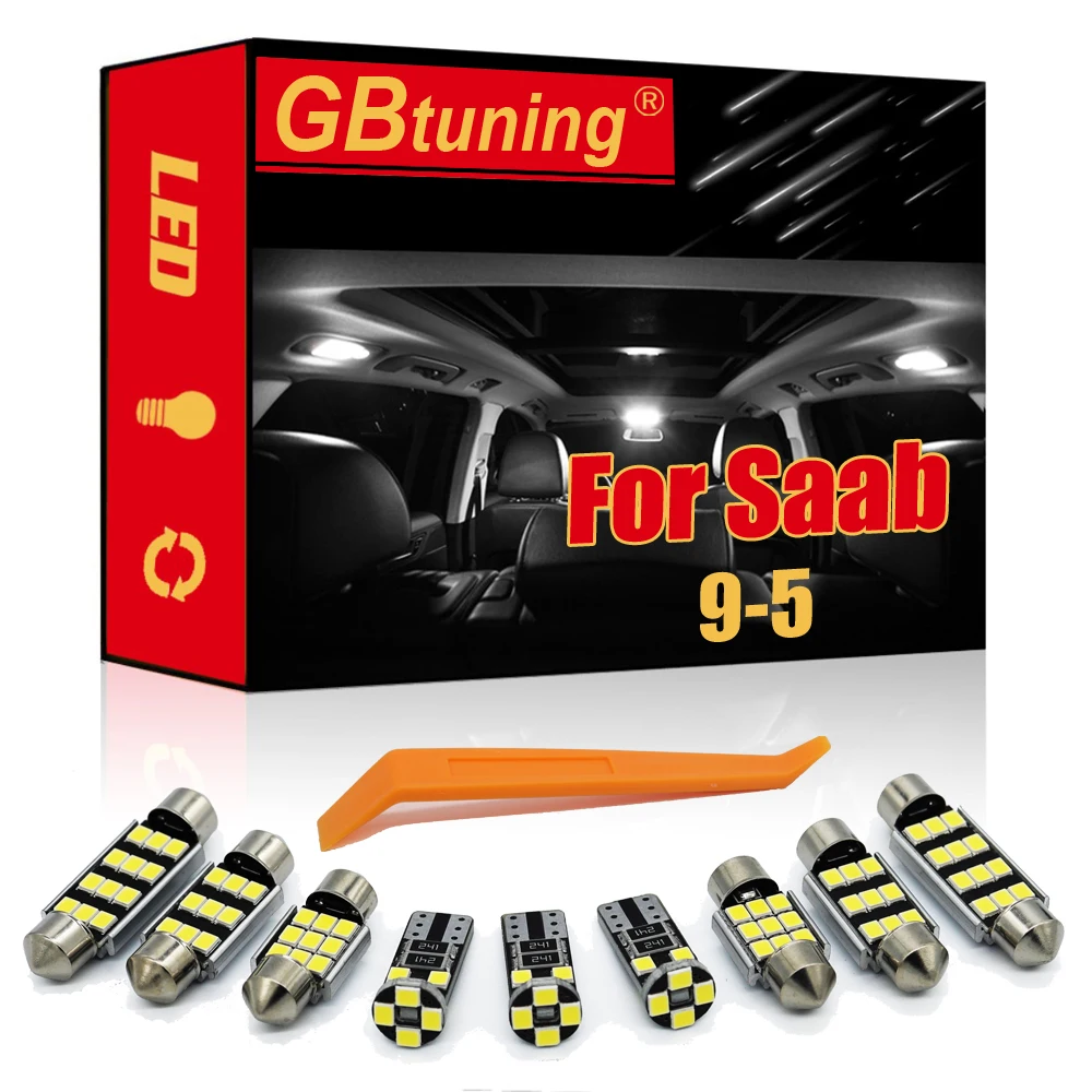 

Комплект светодиодных ламп для светильник на автомобиля Saab 9-5 2001-2012, светодиодсветодиодный лампа для чтения карты, купольная лампа для бага...