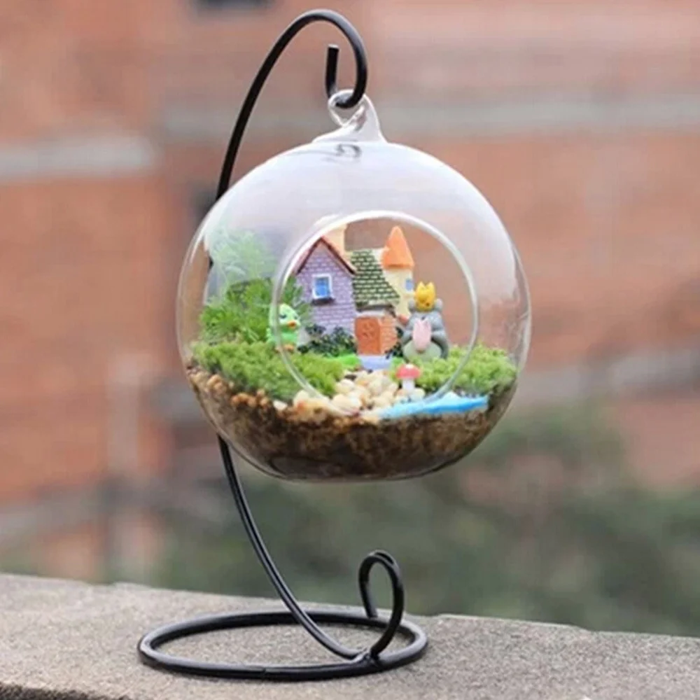 

5pcs 23cm Iron Candlestick Lantern Stand Hanging Candlestick Holder Candle Ornament Table Lamp Lantern Hanging