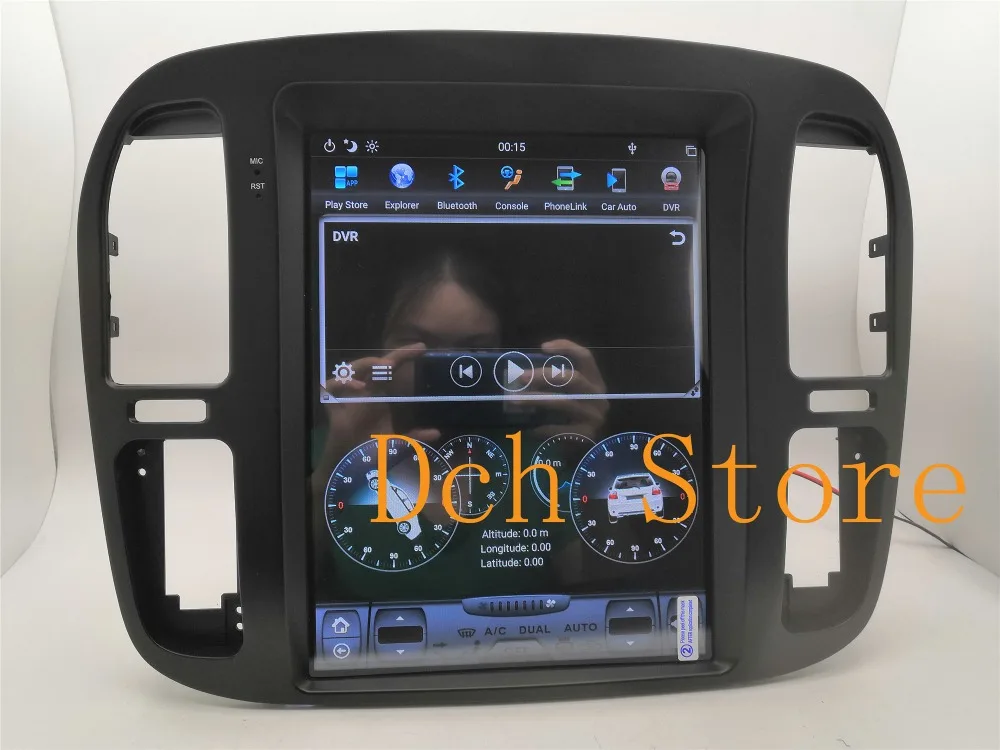 12,1 ''tesla стиль Android 8,1 автомобильный dvd-плеер gps навигация для TOYOTA LAND CRUISER lc100 1999 2000 2001 2002 Lexus lx470 PX6