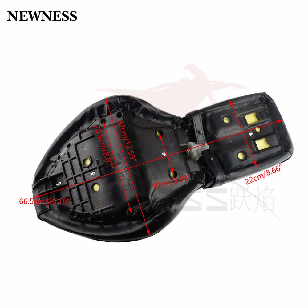 Мотоциклетные черные кожаные драйвер и ПАССАЖИРСКОЕ СИДЕНЬЕ 2 up для 1988 1993 Honda Shadow