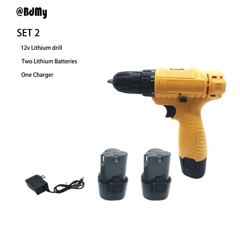 BDMY 12 В литиевая электрическая дрель односкоростная Беспроводная отвертка Мини