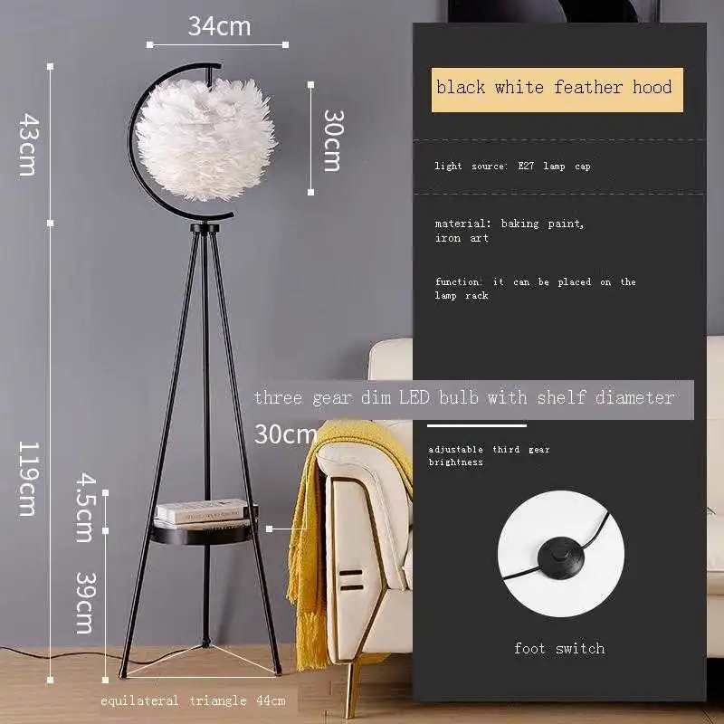 

Da Terra Abajur Quarto Stand Lambader Aydinlatma Lampara Pie Para Sala De Salon for Living Room Lampadaire Staande Floor Lamp