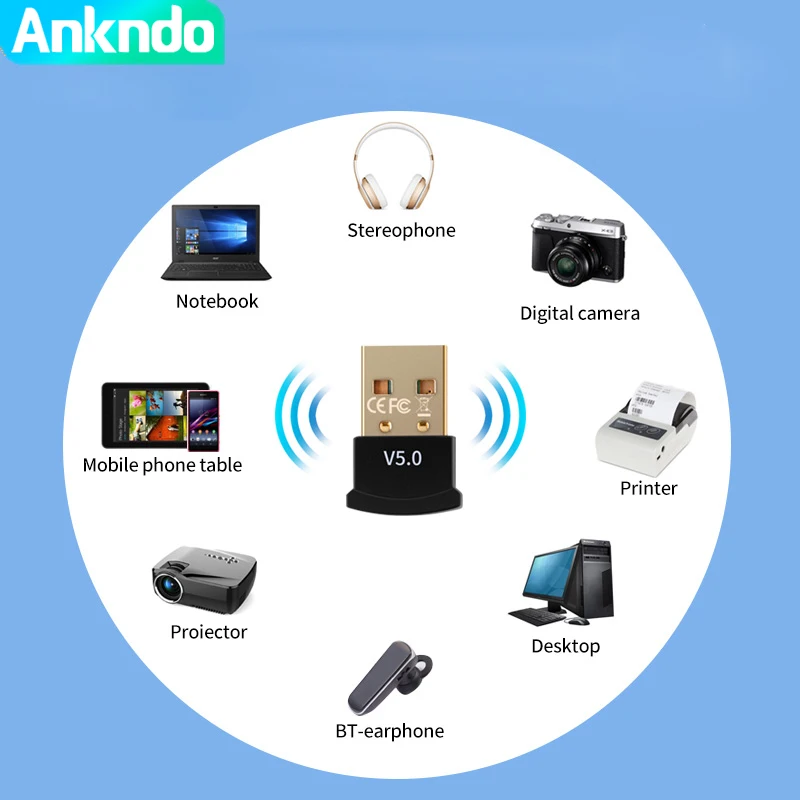ANKNDO включающим в себя гарнитуру блютус и флеш накопитель Usb адаптер ключ 5 0